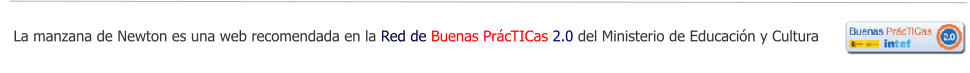 La manzana de Newton es una web recomendada en la Red de Buenas PrácTICas 2.0 del Ministerio de Educación y Cultura