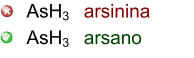 AsH3 AsH3 arsinina arsano