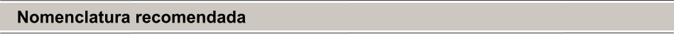 Nomenclatura recomendada