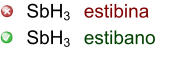 SbH3 SbH3 estibina estibano