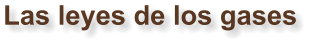 Las leyes de los gases